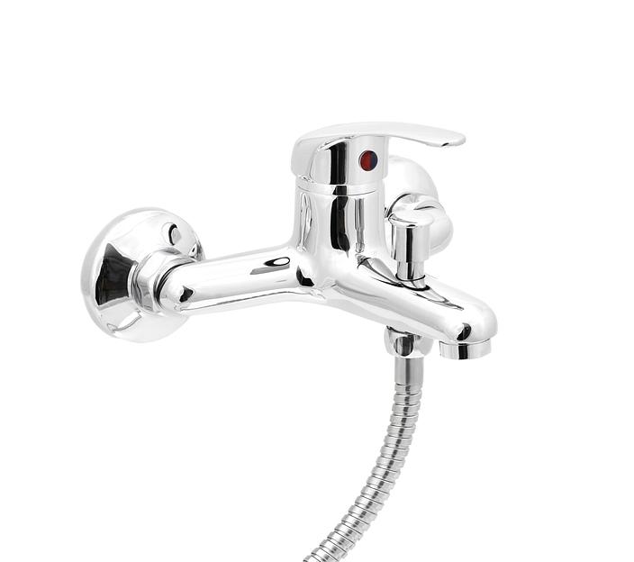 Смеситель Ванна SANTREK AQUA-715 STANDART d-35 SB58 короткий литой нос Опт фото 1