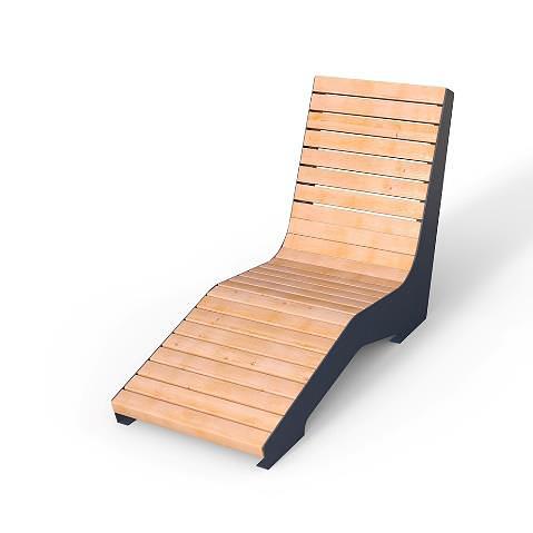 Шезлонг уличный ШУ-1 – 610х1600х1000 - Малые архитектурные формы фото 1