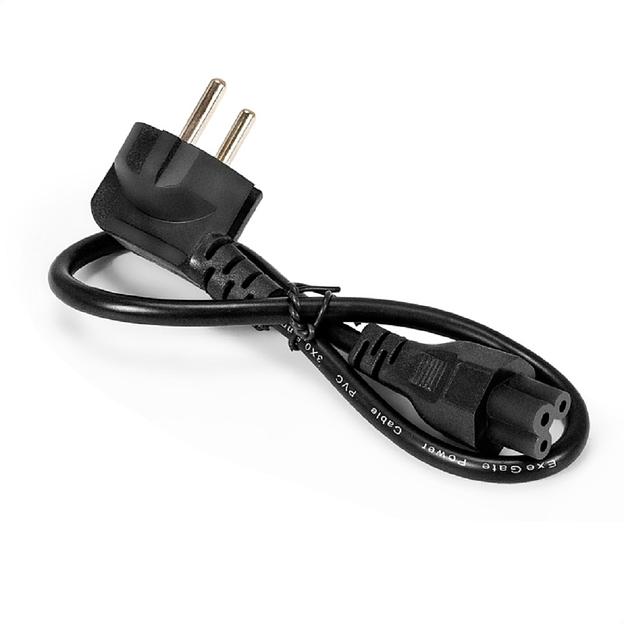 Exegate EX297813RUS Кабель питания ноутбуков ExeGate Power PC5-0,5P (Евровилка Schuko->C5, VDE-250V-3*0.5mm2, медь, черный, 6A, 0.5м) фото 1