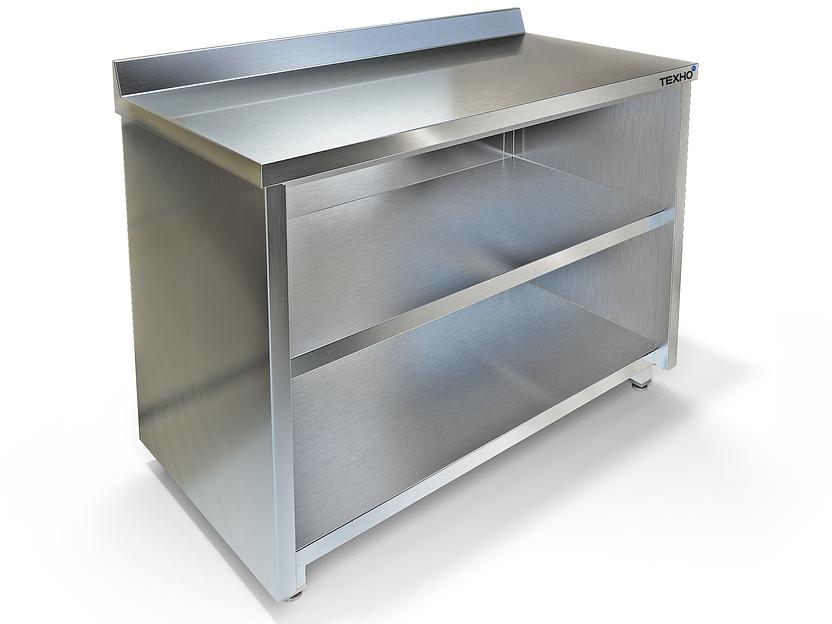 Стол-тумба для столовой без дверей борт задняя стенка оцинкованная сталь СПС-933/1200 (1200x600x850 мм) фото 1