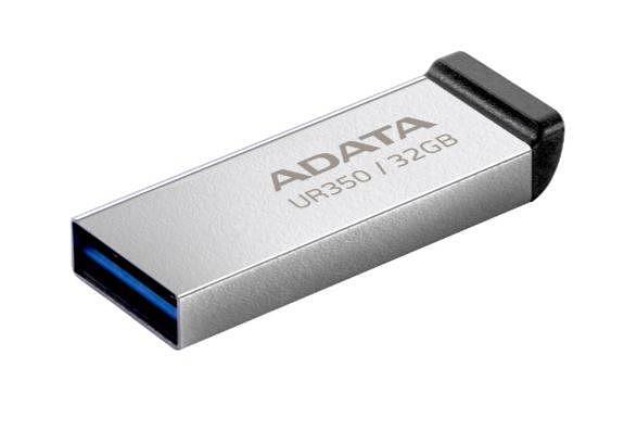 Флеш накопитель 32GB A-DATA UR350, USB 3.2, металл/черный фото 1