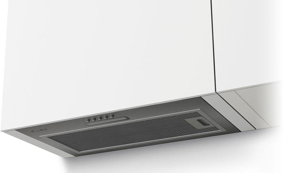 Вытяжка встраиваемая Lex GS Bloc LIGHT 600 INOX нержавеющая сталь управление: кнопочное (1 мотор) фото 1