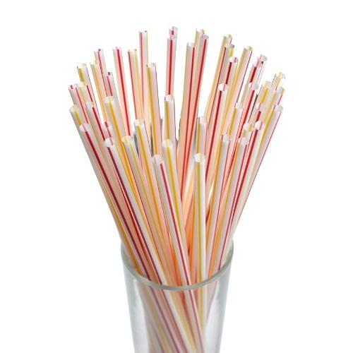 Трубочки кокт. 0,5*24 см.  250 шт/уп. гофрир. полосатые /1/48/ фото 1