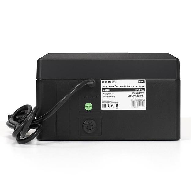 Exegate EX293854RUS ИБП ExeGate NEO NNB-800.LED.AVR.8SH.CH <800VA/480W, LED, AVR, 8*Schuko, 4*USB-порта для зарядки, Black> фото 3