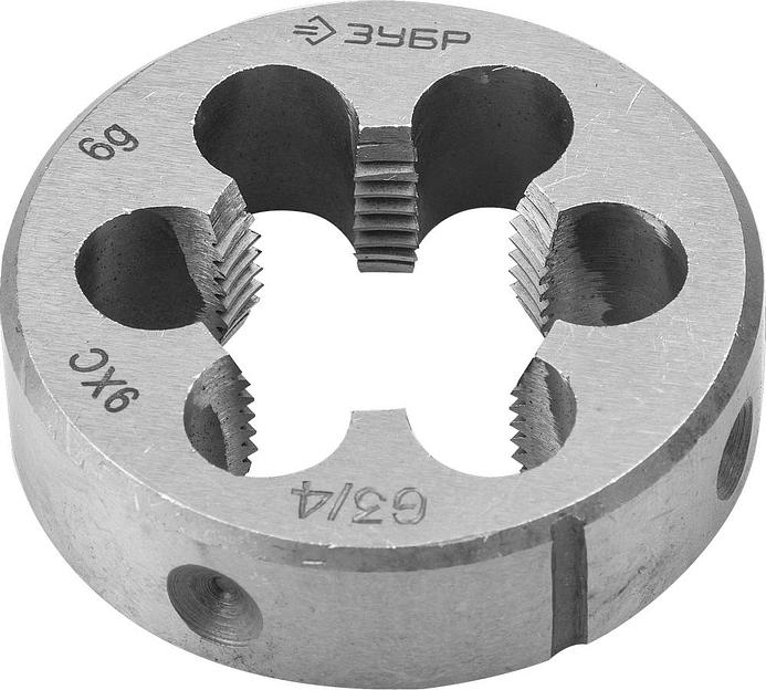 ЗУБР G 1/2″, сталь 9ХС, плашка круглая ручная (4-28032-1/2) фото 1