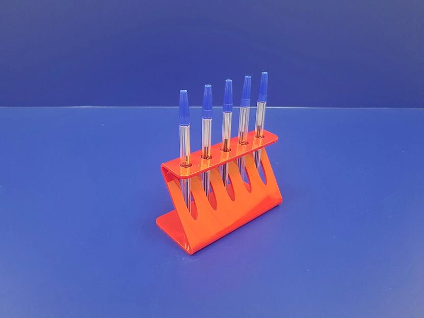 Подставка для ручек карандашей кистей 5 секции ( Z-образные, цвет красный) фото 1