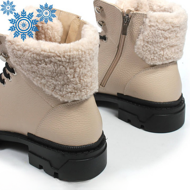 Зимние ботинки TAIS с текстильной отделкой, арт.MT324 бежевый ОПТ фото 6