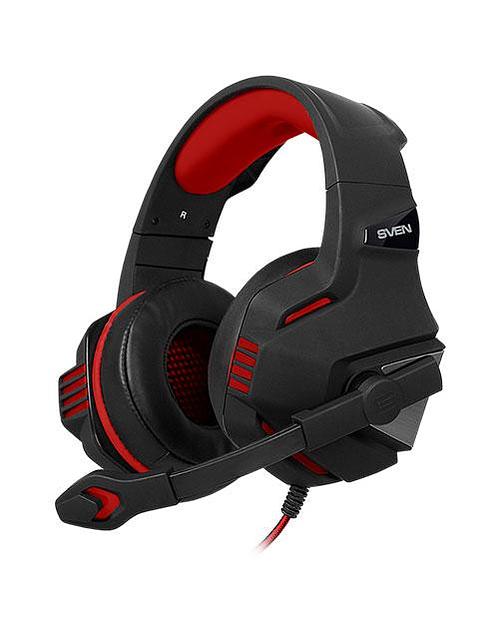 Игровые стереонаушники с микрофоном черный-красный SVEN AP-G890MV фото 1