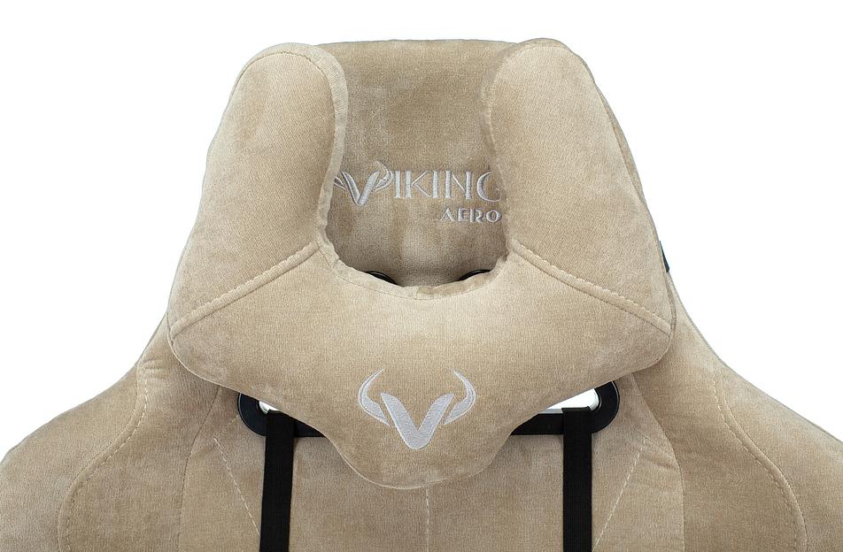 Кресло игровое Бюрократ VIKING KNIGHT Fabric песочный Light-21 с подголов. крестовина металл фото 7