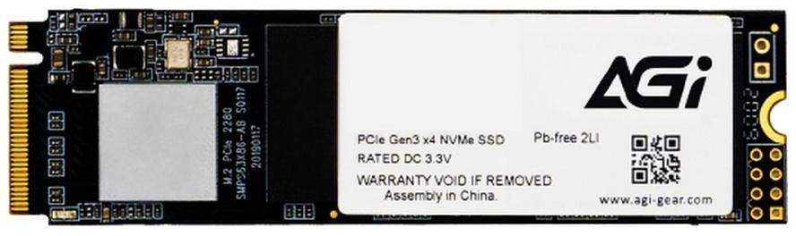 Накопитель SSD AGi PCIe 3.0 x4 512GB AGI512GIMAI298-CB AI298 M.2 2280 фото 1