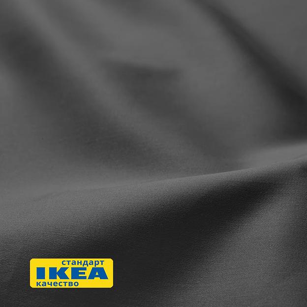 Простыня НАТЕСМИО (ИКЕА НАТТЭСМИН) 150x260, темно-серый, сатин KL-30442718 фото 4