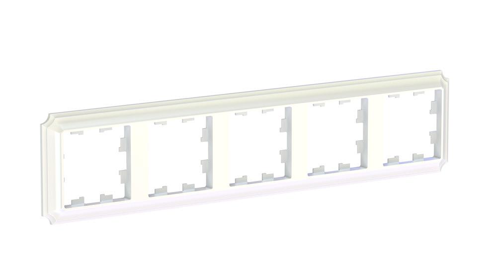 ATLASDESIGN ANTIQUE 5-постовая рамка, универсальная, ЖЕМЧУГ фото 2