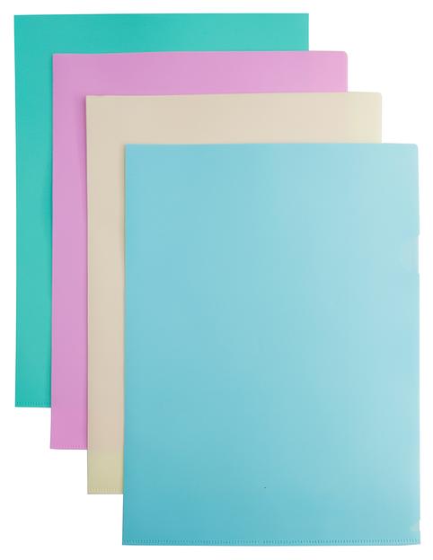 Папка-уголок Бюрократ Pastel -EPAST/BLUE A4 пластик 0.18мм голубой фото 4