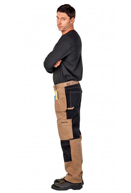 Брюки «Cerva Нареллан ГОСТ» бежево-черный фото 3