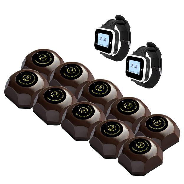 Система вызова из 2-х часов и 10 кнопок SWB35-2 фото 1