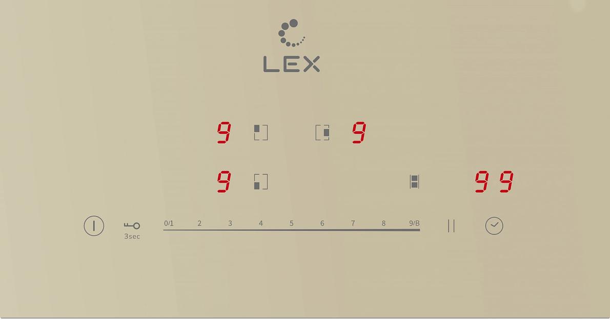 Индукционная варочная поверхность Lex EVI 631A IV слоновая кость фото 3