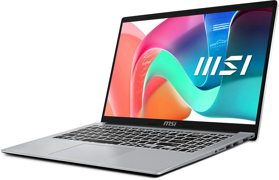 Ноутбук MSI Modern 15 F1MG-815RU Core 5 120U 16Gb SSD512Gb Intel Graphics 15.6" IPS FHD (1920x1080) Windows 11 Pro silver WiFi BT Cam (9S7-15S112-815) фото 2
