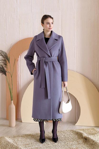 Женское демисезонное пальто Mmoda фиолетовый, арт.25–3 фото 4