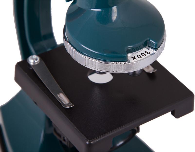 Микроскоп Levenhuk LabZZ M1 монокуляр 100-300 на 3 объектива зеленый/оранжевый фото 6