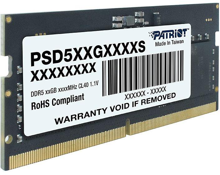 Память DDR5 16Gb 4800MHz Patriot PSD516G480081S RTL CL40 SO-DIMM 260-pin 1.2В single rank фото 2