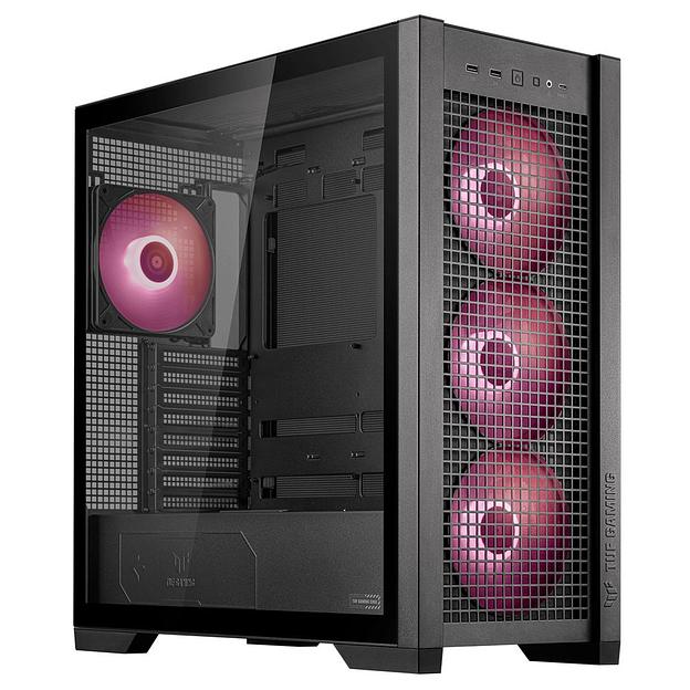 Корпус ASUS TUF GAMING GT302 TG ARGB BLACK (90DC00I0-B19000) GT302/ARGB FANS/BLK фото 1