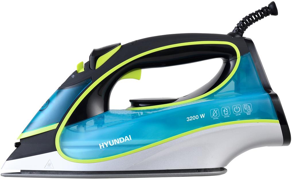 Утюг Hyundai H-SI01450 3000Вт голубой/желтый фото 4