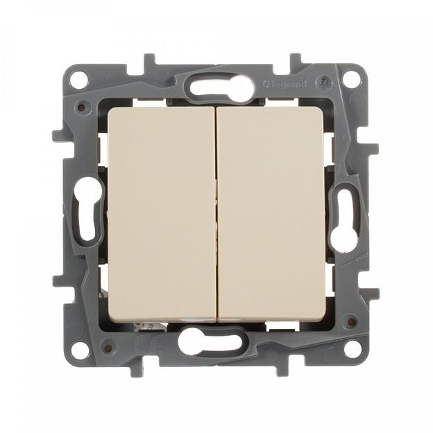 Выключатель Legrand Etika скрыт. 2кл. IP20 слоновая кость (672302) фото 1