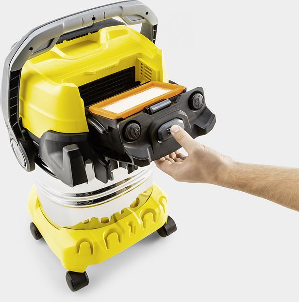 Строительный пылесос Karcher WD 6 P S V-30/6/22/T 1300Вт (уборка: сухая/сбор воды) желтый фото 7