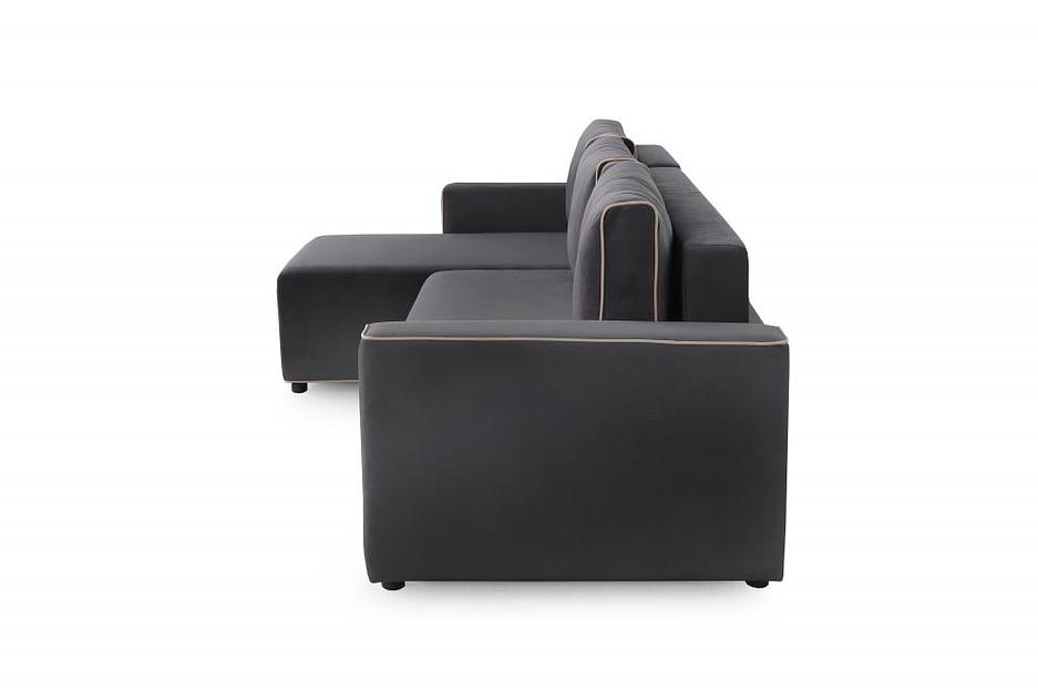 Угловой диван «Некст» СТАНДАРТ, Альба темно-серый фото 3