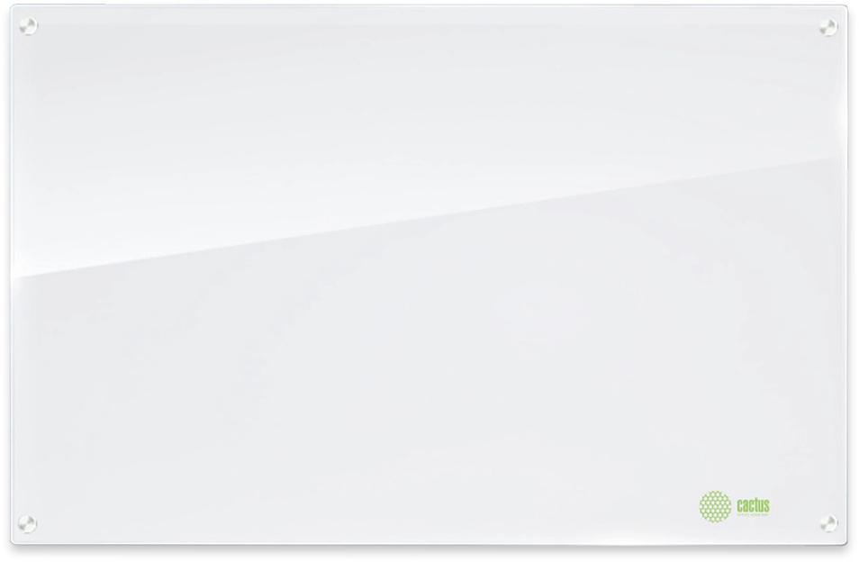 Доска стеклянная Cactus CS-GBD-120X150-UWT-TM Сквозное крепление стеклянная ультра белый 120x150см стекло крепления фото 1