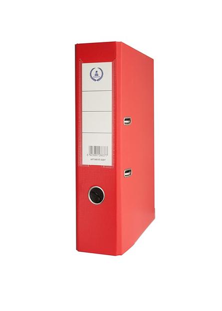 Папка-регистратор «Консул» серия Эксперт, 75 мм с металлическим уголком и кармашком со сменным вкладышем, красная, опт фото 1