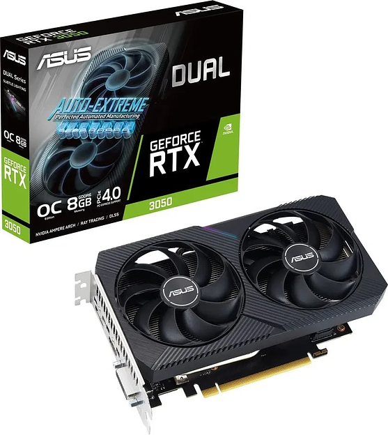 Видеокарта ASUS GeForce RTX3050 OC GDDR6 8GB DUAL-RTX3050-O8G-V2 фото 1