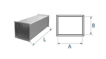 Прямоугольные воздуховоды из оцинкованной стали 100х200 мм, Опт фото 1