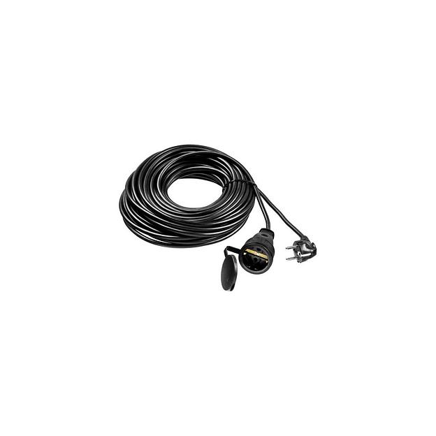 Удлинитель силовой Stayer 55028-30, розеток 1шт, 3x1.5 кв.мм, 30м, ПВС, без катушки, черный фото 1