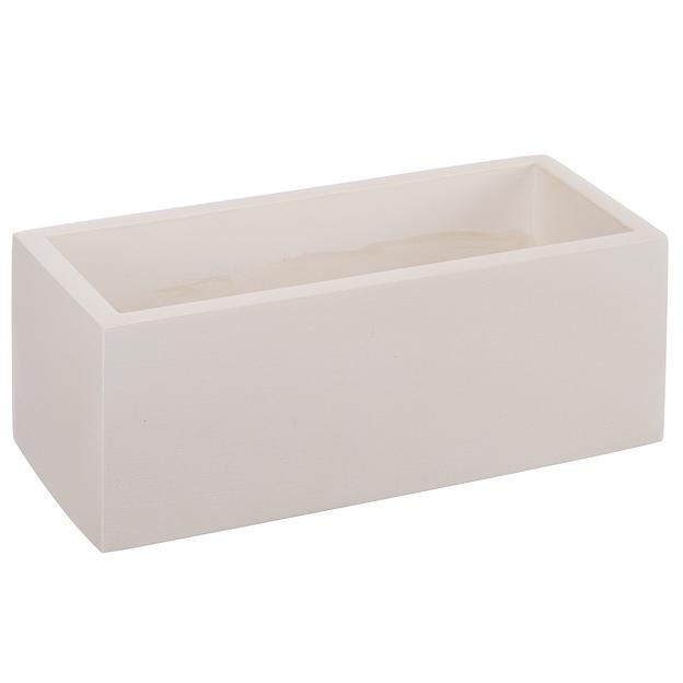 Кашпо Квадро прямоугольный, 0,85л., слоновая кость фото 1
