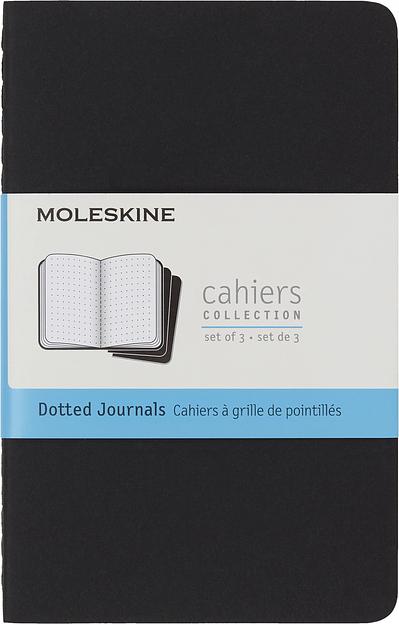 Блокнот Moleskine CAHIER JOURNAL QP314 Pocket 90x140мм обложка картон 64стр. пунктир черный (3шт) фото 1