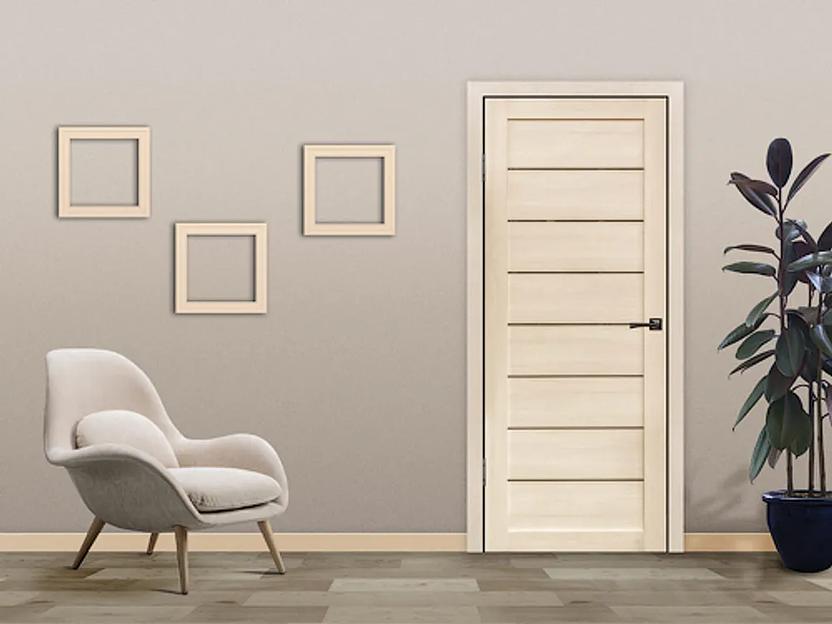 Межкомнатная дверь Тренд Т-1 лиственница латте со стеклом фото 3