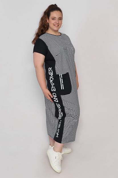 Платье Style Magro «Линия plus», тёмно-синий, опт фото 1