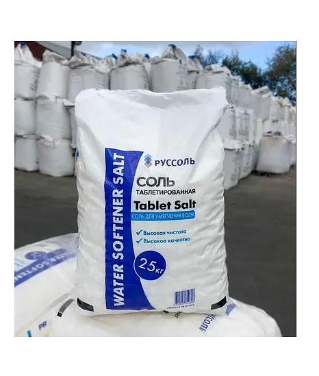 Соль пищевая выварочная экстра таблетированная 25 кг фото 1