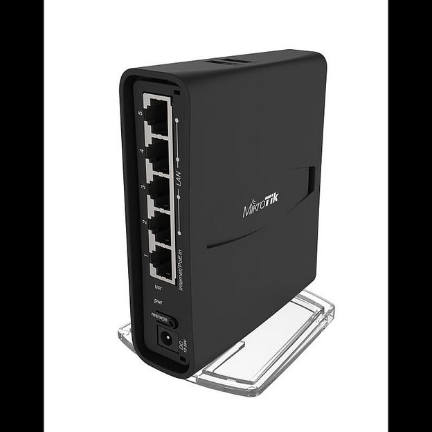 Роутер беспроводной MikroTik hAP ac2 US (RBD52G-5HACD2HND-TC) AC1200 10/100/1000BASE-TX/4G ready черный фото 1