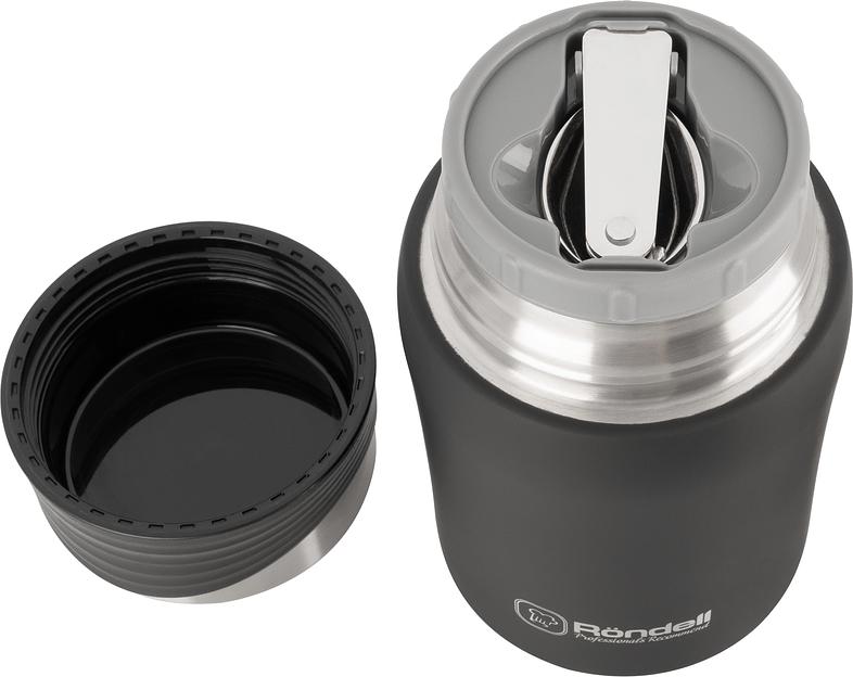 Термос для еды Rondell Walzer RDS-1303 0.7л. черный картонная коробка фото 2