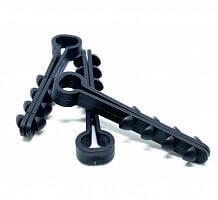 Дюбель-хомуты для плоских проводов 5х8 100шт. (чёрный) фото 1