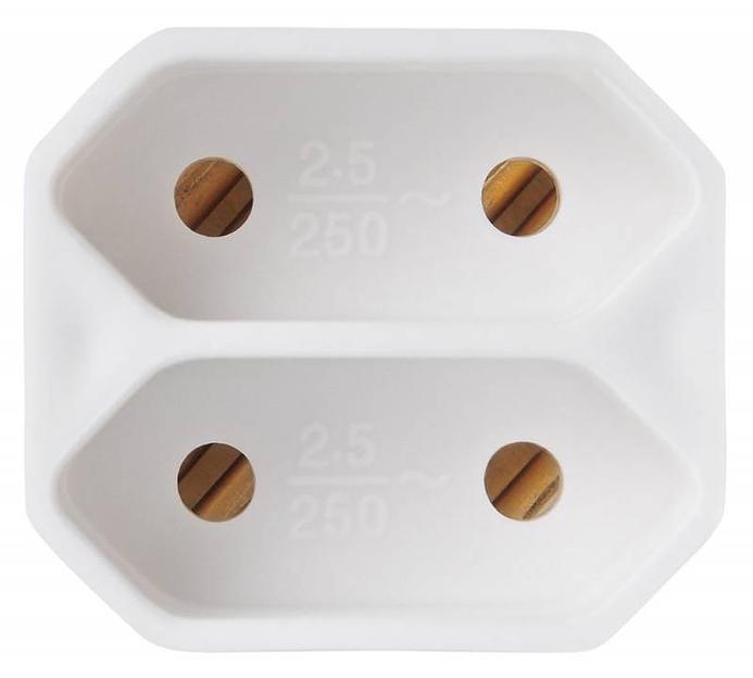 Сетевой разветвитель Buro BU-PS2F-W (2 розетки) белый (пакет ПЭ) фото 2