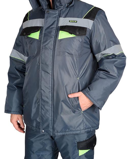 Костюм «Сириус-Ховард» зимний куртка и полукомбинезон, серый ОПТ фото 3