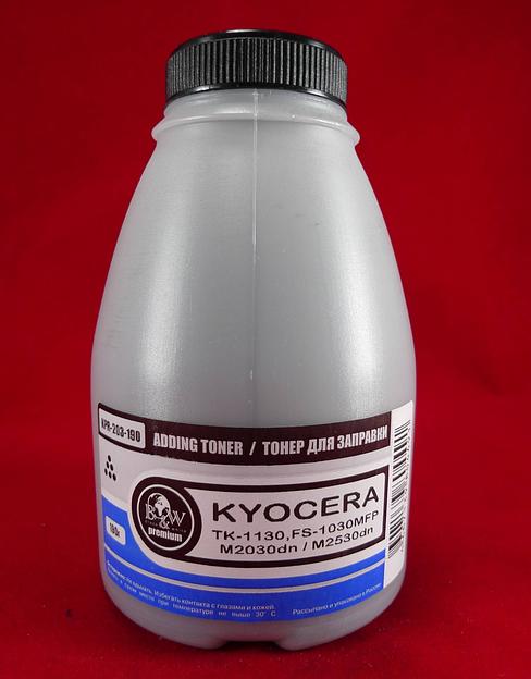 Тонер для Kyocera TK-1130, FS-1030MFP/1130MFP, M2030dn/M2530dn (фл. 190г) B&W Premium Tomoegawa фас.Россия фото 1