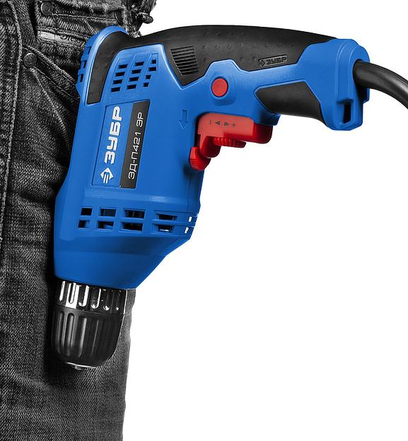 Дрель безударная реверсивная Зубр серия «Профессионал» ЗД-П421 ЭР 420 Вт 10 мм БЗП патрон ОПТ фото 8