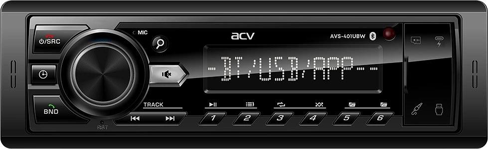 Автомагнитола ACV AVS-401UBW 1DIN 4x50Вт v5.0 AUX 2 (43343) фото 1