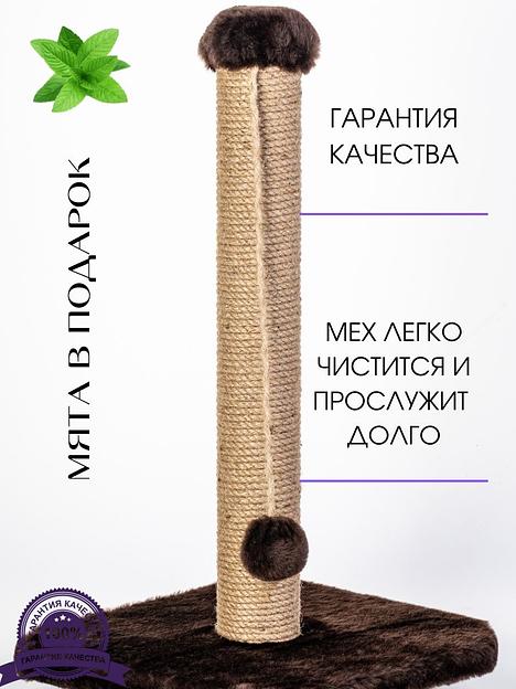 Когтеточка для кошки напольная шоколад ОПТ фото 6