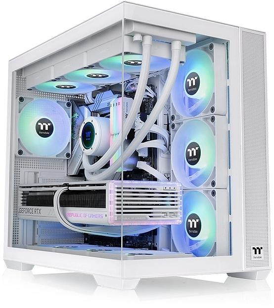 Корпус Thermaltake View 380 TG ARGB белый без БП ATX 9x120mm 5x140mm 1x200mm 2xUSB3.0 audio bott PSU фото 1