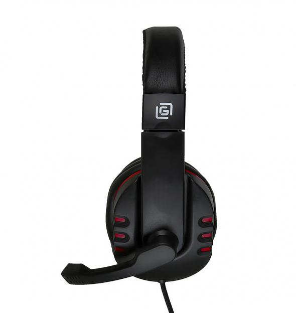 Наушники с микрофоном Оклик HS-L380G ABBADON черный/красный 1.8м мониторные оголовье (JD-032) фото 5